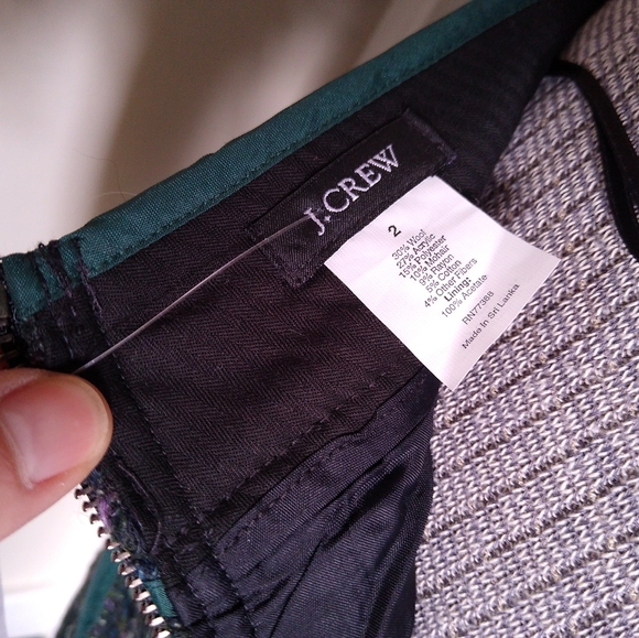 J. CREW Teal Tweed Skirt - Picture 3 of 6